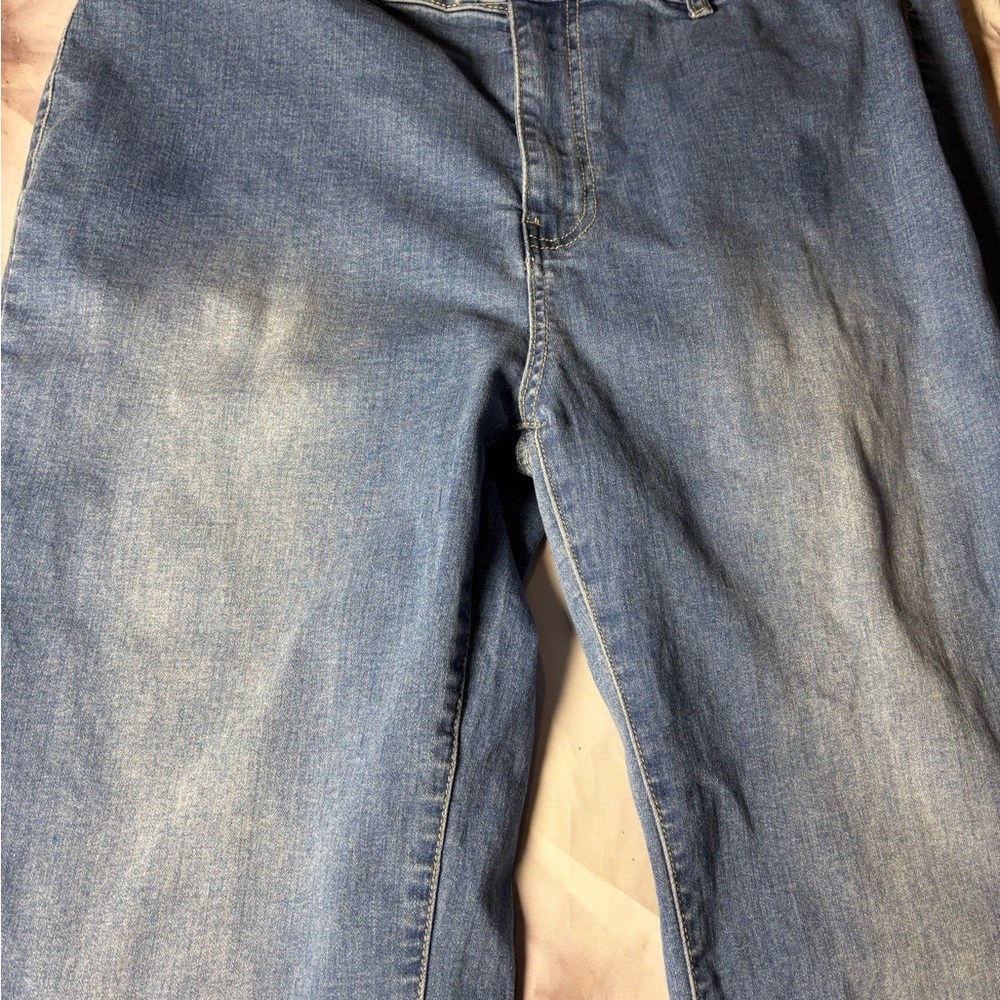 Fashion Nova Denim Blue Wide Leg Jeans - Picture 3 of 16